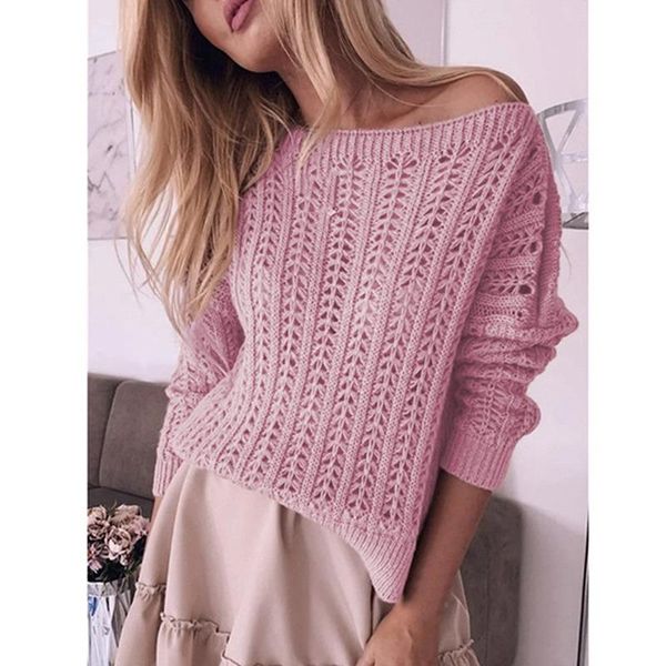 

women's sweaters women autumn hollow out loose sweater knitwear outwear fashion ladies casual street elegant outfits clothing, White;black