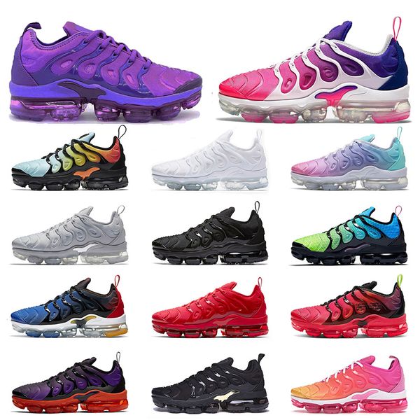 

new tn plus big size 13 shoes coquettish purple pink suman men running shoes hyper violet grape women mens trainers sports sneakers, White;red