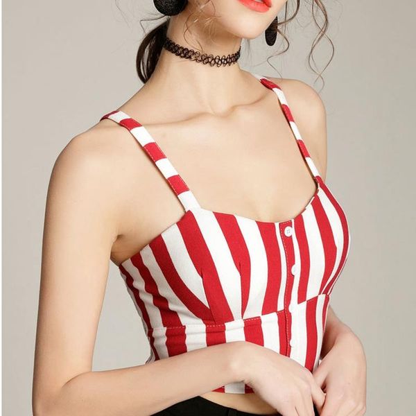 

women's tanks & camis plus size xxl bodycon crop women striped tank short womens clothing streetwear halter lingerie, White