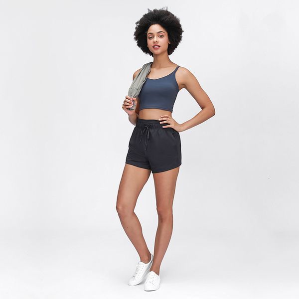

shorts loose yoga fit drawstring with pockets running fitness workout sports gym clothes women pants 3 ponts biker tennis short_sell, White;black
