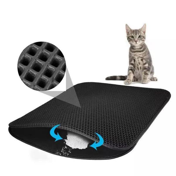 

cat beds & furniture pet litter mat double layer bed pads trapping pets box product for cats house clean