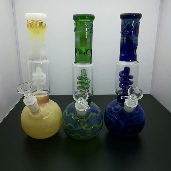 Водопроводная труба Дымовые бонги Стеклянный бонг Научные стеклянные кальянные трубки, случайный цвет