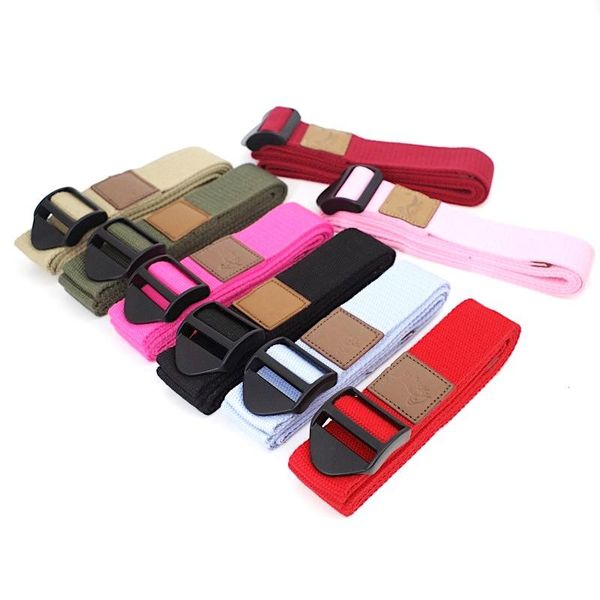 

belts plastic buckle 180cm figure waist leg fitness exercise gym yoga stretch strap belt, Black;brown