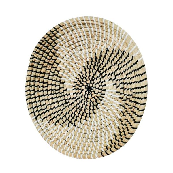 

decorative objects & figurines handmade wall basket woven natural boho decor hanging for home bedroom kitchen living room seagrass bowl