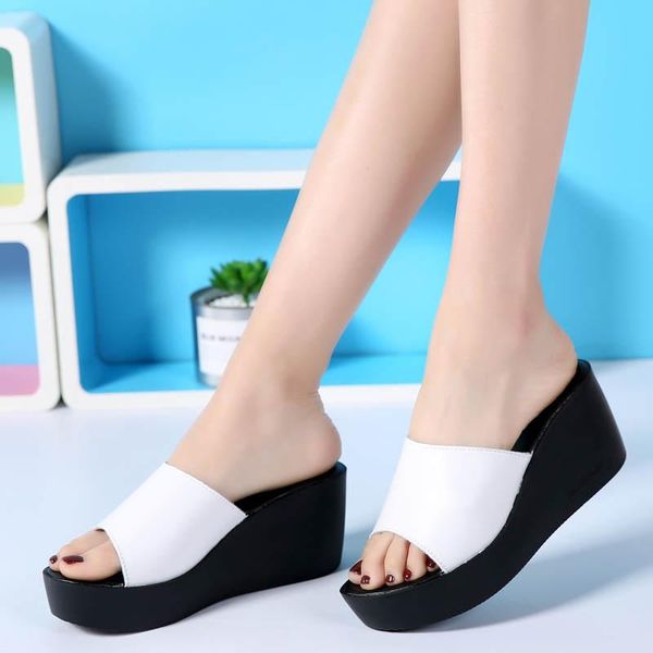 

slippers sneakees eva slipper not casual leather beach flip flops winter high-female platform sandal comfortable shoes woman tennis, Black