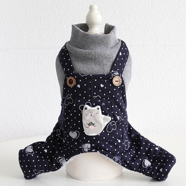 

cat costumes blue love dot dog pajamas pet products cotton clothing for dogs coats dress puppy clothes chihuahua teddy