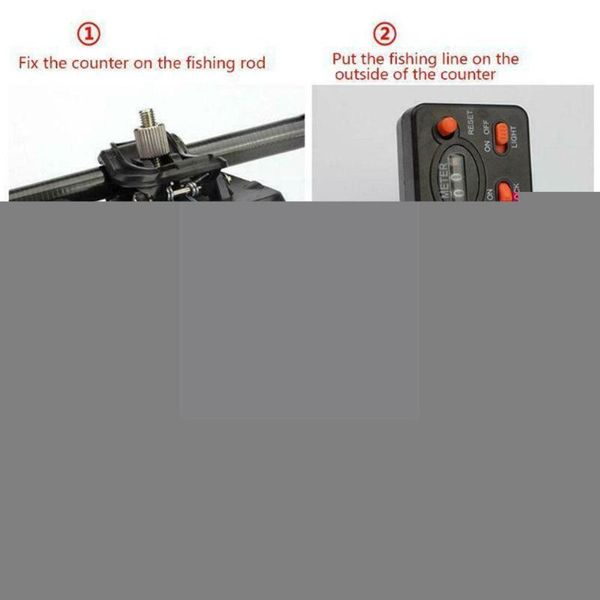 

braid line digital fishing length counter 299.7 feet depth multifunction tool professional gauge fish tackle e1c1