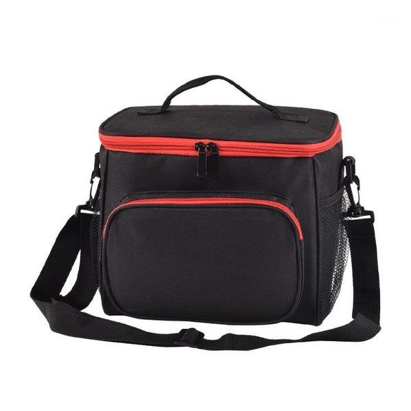 

thermal insulated lunch bag large women men picnic cooler bags bento box trips bbq ice zip pack accessories supplies products1, Blue;pink