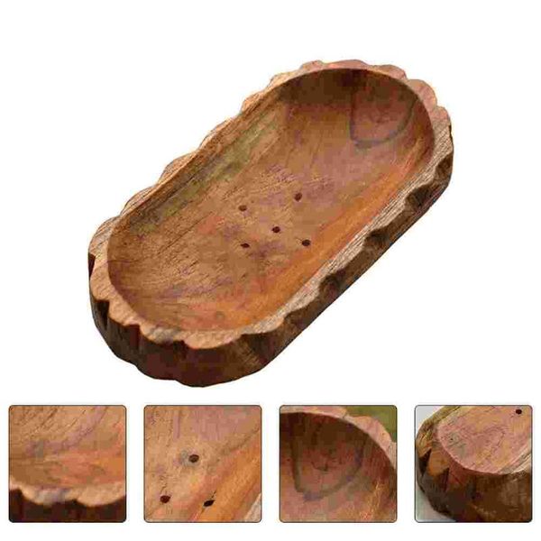 

soap dishes 1pc bathroom holder wooden case durable container