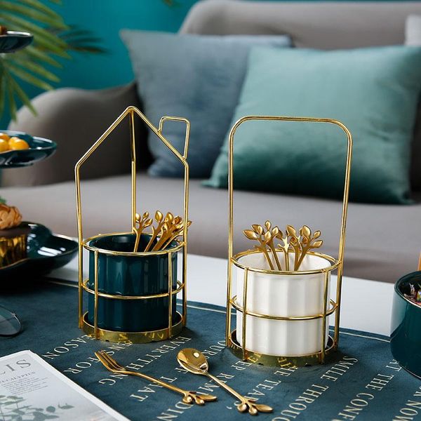 

forks fruit fork set flatware stainless steel gold cake knife and novel design