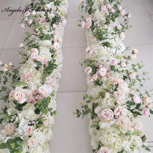 

decorative flowers & wreaths party celebration wedding decor backdrop road lead flower row artificial arrangement rose peony leaf table ball