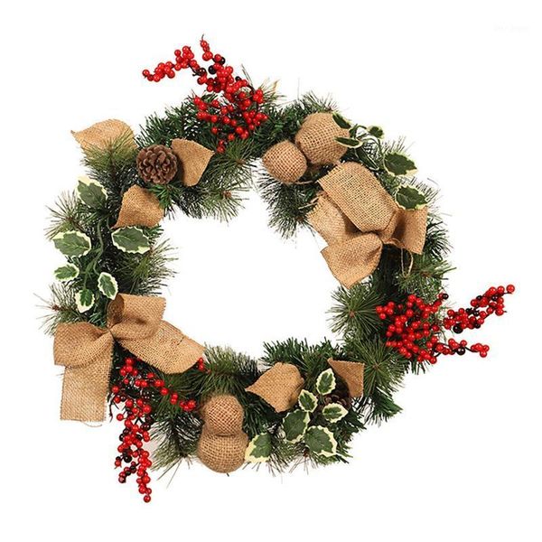 

christmas decorations artificial pine wreath for front door wall window fireplace farmhouse home decoration