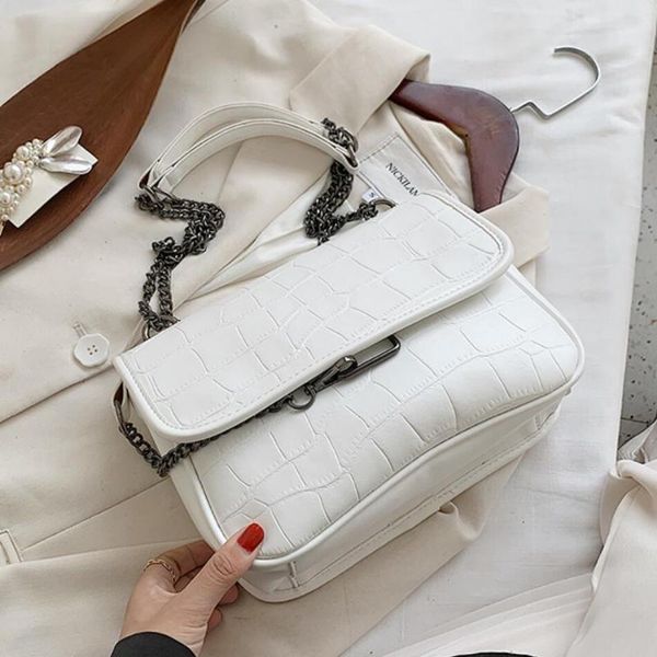 

stone pattern flap crossbody bag 2021 fashion new high-quality pu leather women's designer handbag chain shoulder messenger bag