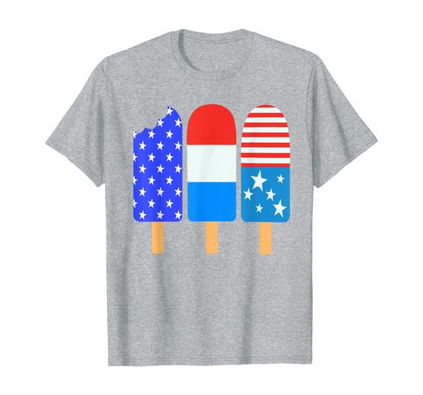 

popsicle usa america fun patriotic july 4th t - shirt, White;black