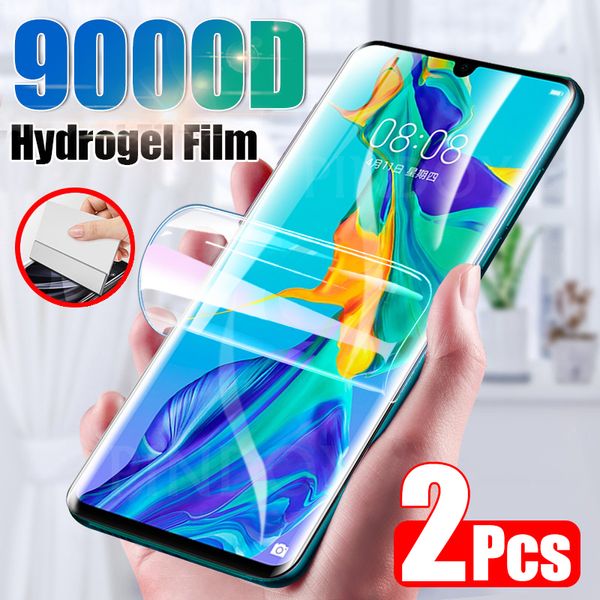 

lx brand 2pcs screen protector for huawei p30 p20 p40 lite pro p smart 2019 full cover hydrogel film for huawei mate 20 30 pro not glass