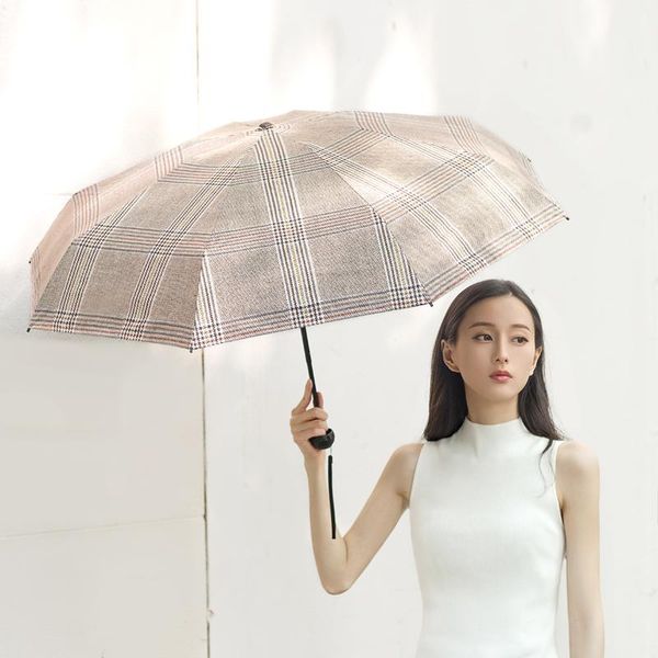 

umbrellas paraguay pocket mini umbrella rain uv resistant black and white checked classic style five-fold female parasol parapluie