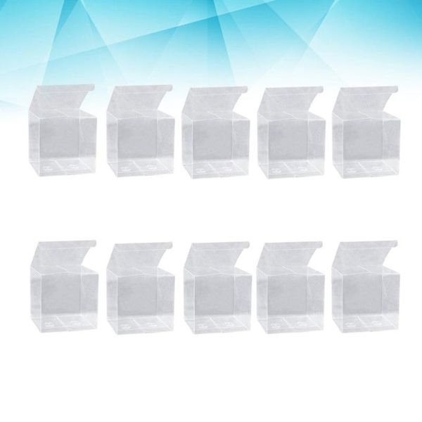 

20pcs pvc square packing box simple transparent box for gift fruit (10cm)