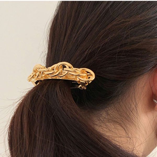 

hbp fashion korean east gate with french metal chain splicing clip hairpin, Silver