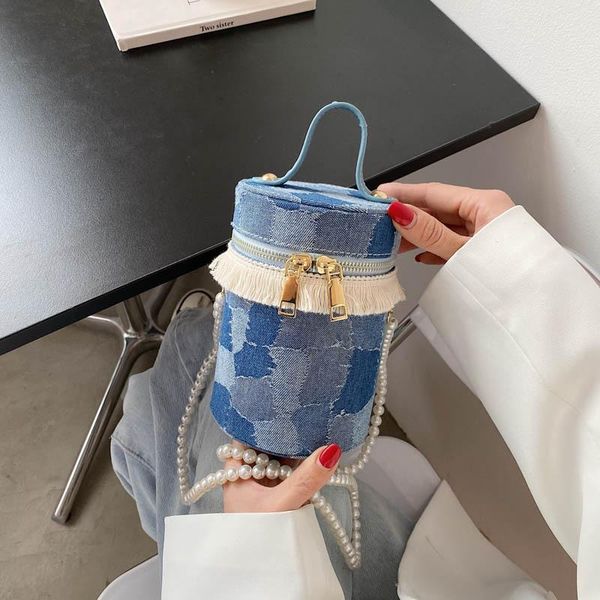 

evening bags casual crossbody bag for women luxury handbags party clutch pearl cylinder designer round small shoulder female purse