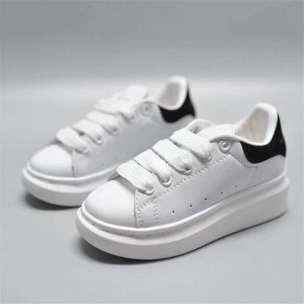 

new classic platform kids boys girls running shoes white leather children infant outdoor athletic toddler baby sports shoe designer sneakers, Black