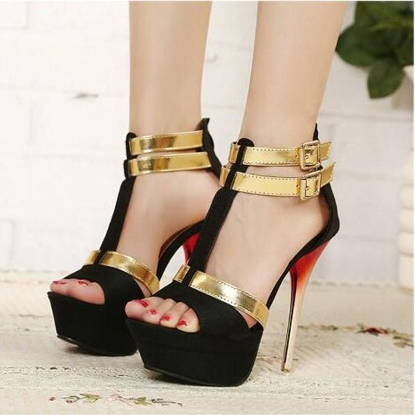 

sandals women summer shoes waterproof party women's wedding, Black