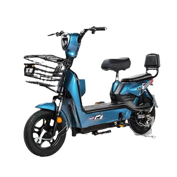 

48v 12a electric motorcycle with seat for lithium battery with basket