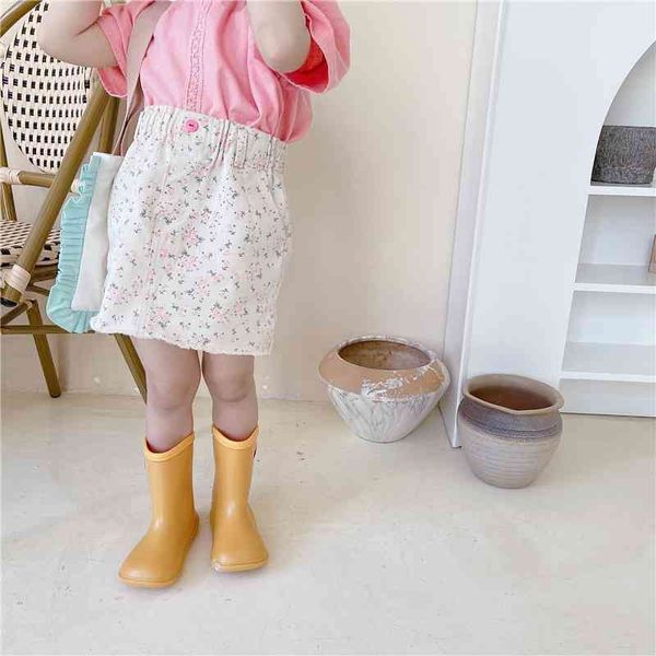 

summer girls fashion floral skirts kids for 210528, Blue