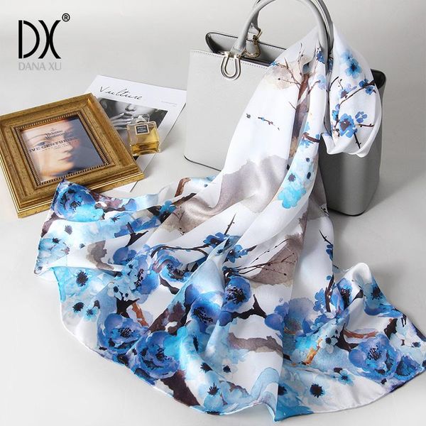 

scarves hijab women chiffon silk sunscreen scarf beach towel gradients wholesale large size face shield bandana, Blue;gray
