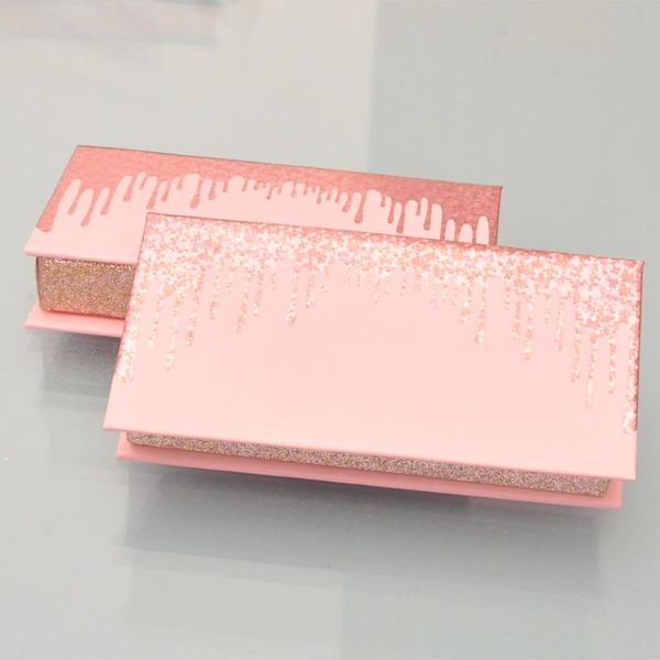 

false eyelashes wholesale eyelash packaging box lash boxes package custom rectangle light pink faux cils makeup case bulk vendors fast