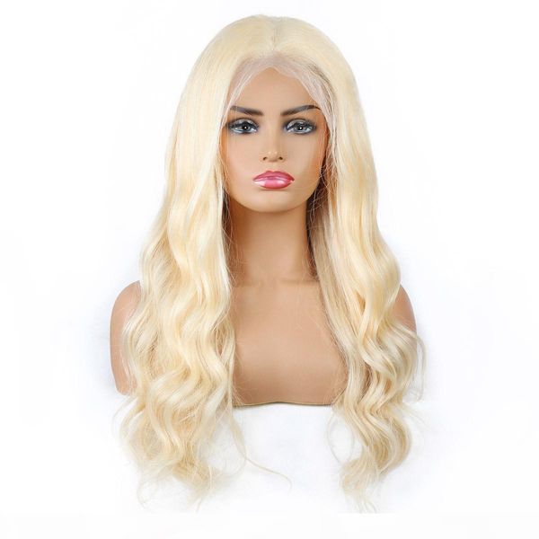 

blonde hair brazilian body wave human hair wigs blonde color 613 13x1 lace part human hair lace front wigs peruvian indian, Black;brown