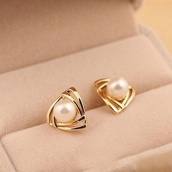 

triangle pearl earrings and earrings 6j5v, Golden