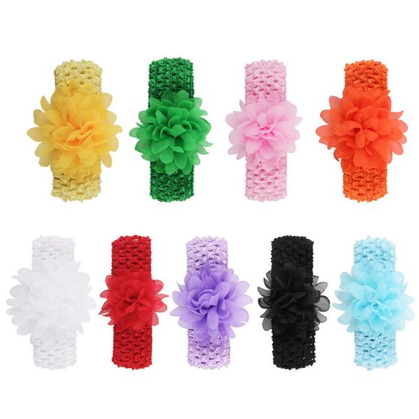 

hair accessories lace flower baby headbands for girls elastic borns infants head band toddlers, Slivery;white
