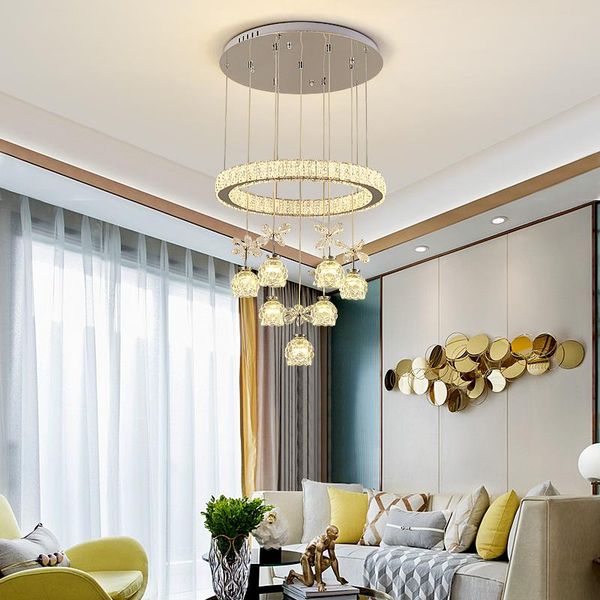 

pendant lamps dining room lamp chandelier modern minimalist table crystal light luxury simple european