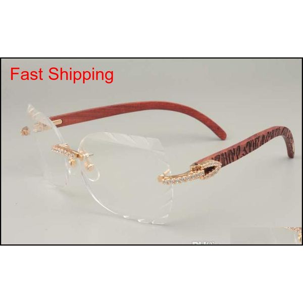 

2019 new fashion high-end carved glasses frame 8300817 diamond series blue / color / hand-carved wooden glasses fra qylied bdebaby