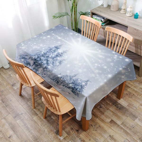 

christmas tree pattern printed washable tablecloth