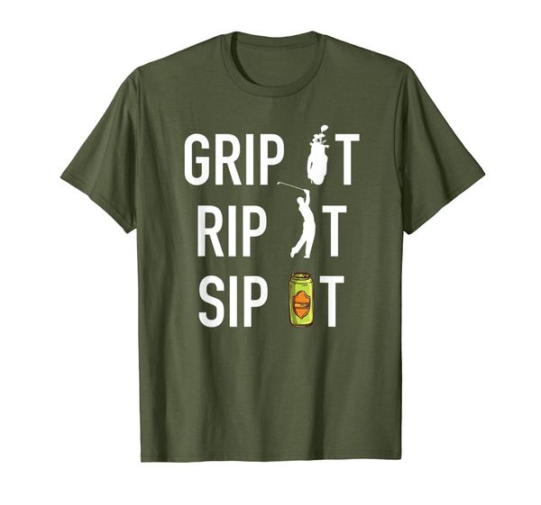 

Funny Golf and Beer Tshirt Grip it Rip it Sip It Gift Shirt, Mainly pictures