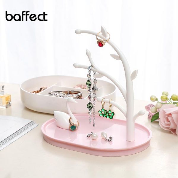 

storage boxes & bins box organizer swan jewelry rack pink girl heart lake collection makeup case double
