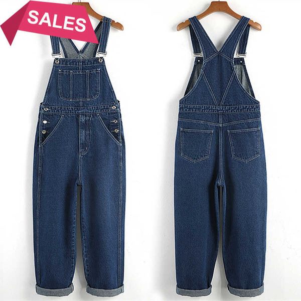 

2021 men's denim overalls, loose tooling straight-leg jumpsuits, elastic plus size s-3xl suspenders, jeans for men, Blue