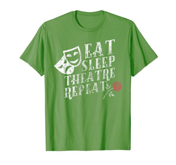 

funny theatre shirts eat sleep theatre repeat, White;black
