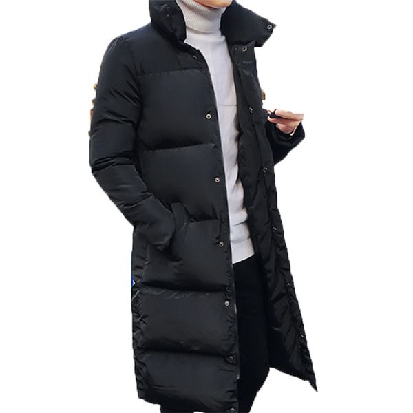 

2021 science - men's long et, quilted coat, winter clothing, Black