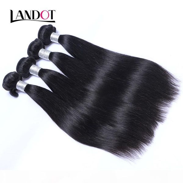 

peruvian indian malaysian cambodian brazilian straight virgin human hair weaves bundles unprocessed brazilian remy hair extensions 3 4 5 pcs, Black