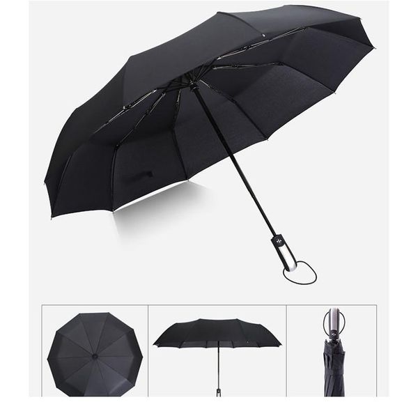 

full matic oversize reinforced umbrella three folding windproof business umbrella male female parasol umbrella ra qylnvl