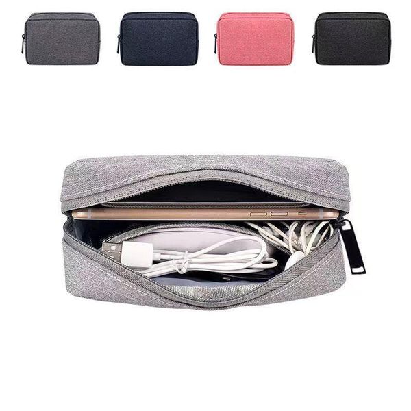 

storage bags portable travel usb cable charger digital bag gadget wire headset power bank organizer ipad earphone pouch double layer