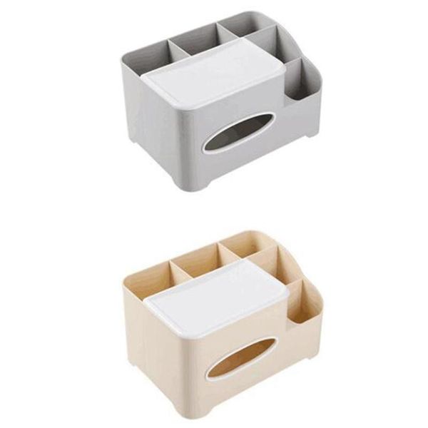 

tissue boxes & napkins storage box multifunction living room coffee table napkin household deskbox(2 pack)