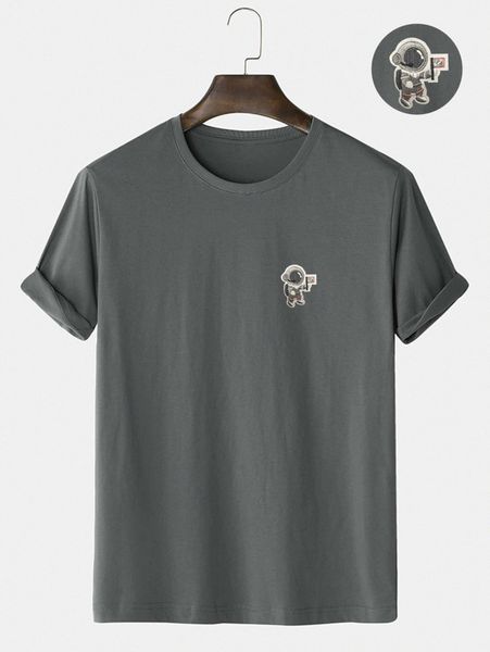 

men astronaut embroidered tee g6vi#, White;black