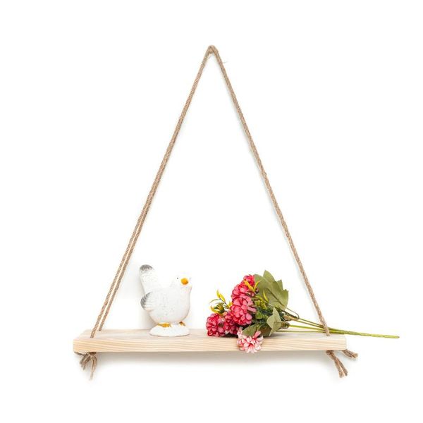 

other home decor eekhome wooden single rope shelf 39x13 cm