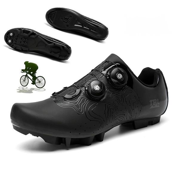 

cycling footwear mountain bike shoes flat mtb sneakers men road racing women bicycle spd speed cleat, Black