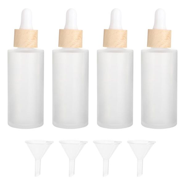 

storage bottles & jars 4pcs 50ml frosted glass empty essential oil dropper