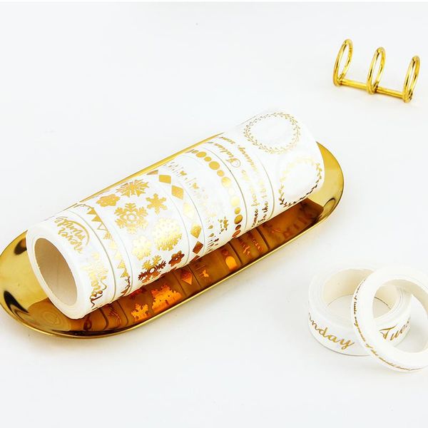 

gold foil washi tape diy masking tapes scrapbooking decorative paper tape stickers cute stationery