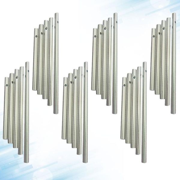 

decorative objects & figurines 30pcs different length wind chime tubes set silver tone empty making kit for home garden outdoor hanging deco
